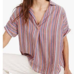 Madewell Thin Stripe Multi Colored Courier Top